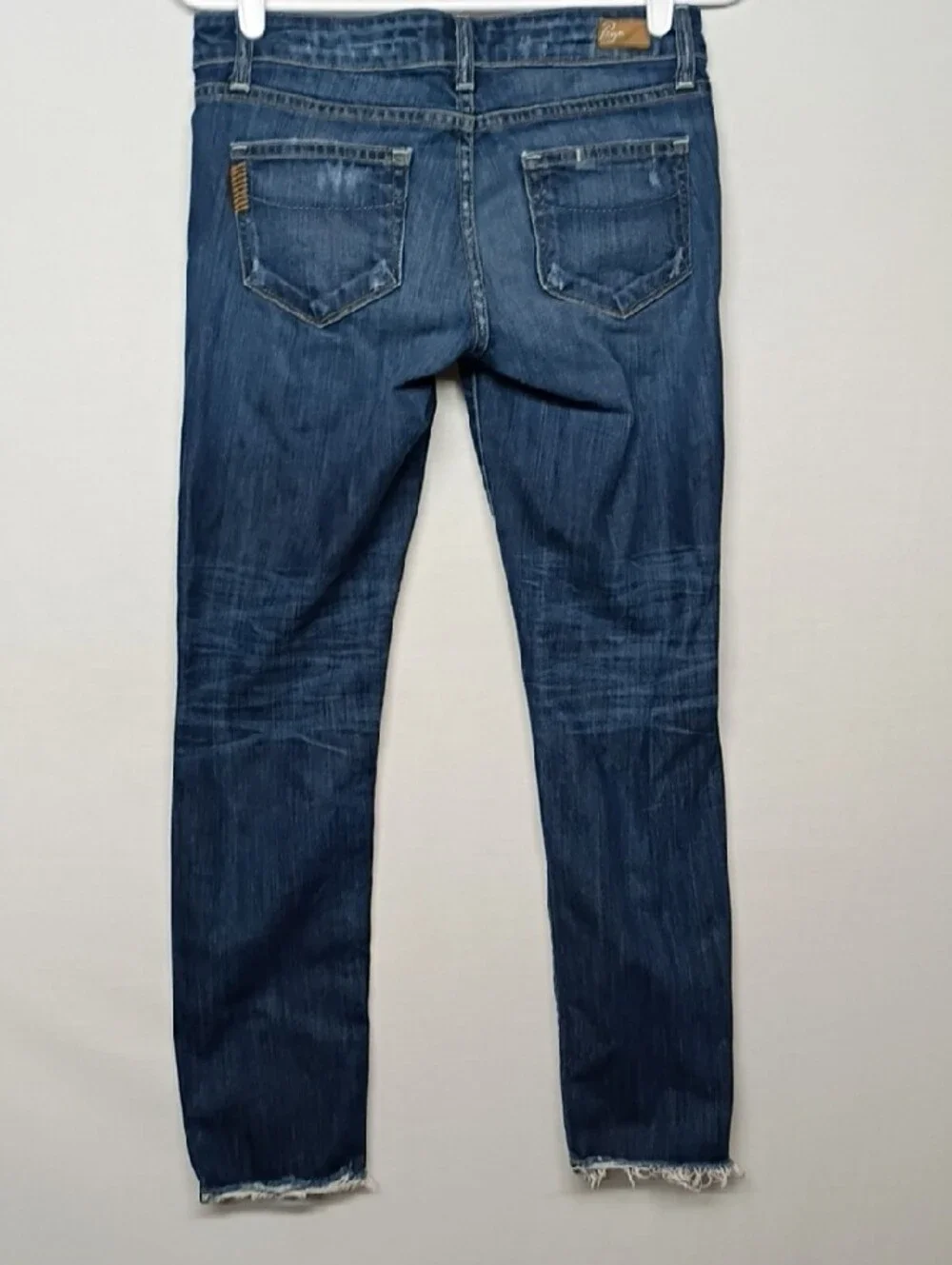 PAIGE Skyline Ankle Peg Jeans with Distressed Details